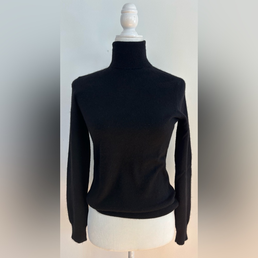 Ralph Lauren Collection Purple Label Cashmere Turtleneck Slim Fit Black Sz Med - Picture 6 of 14